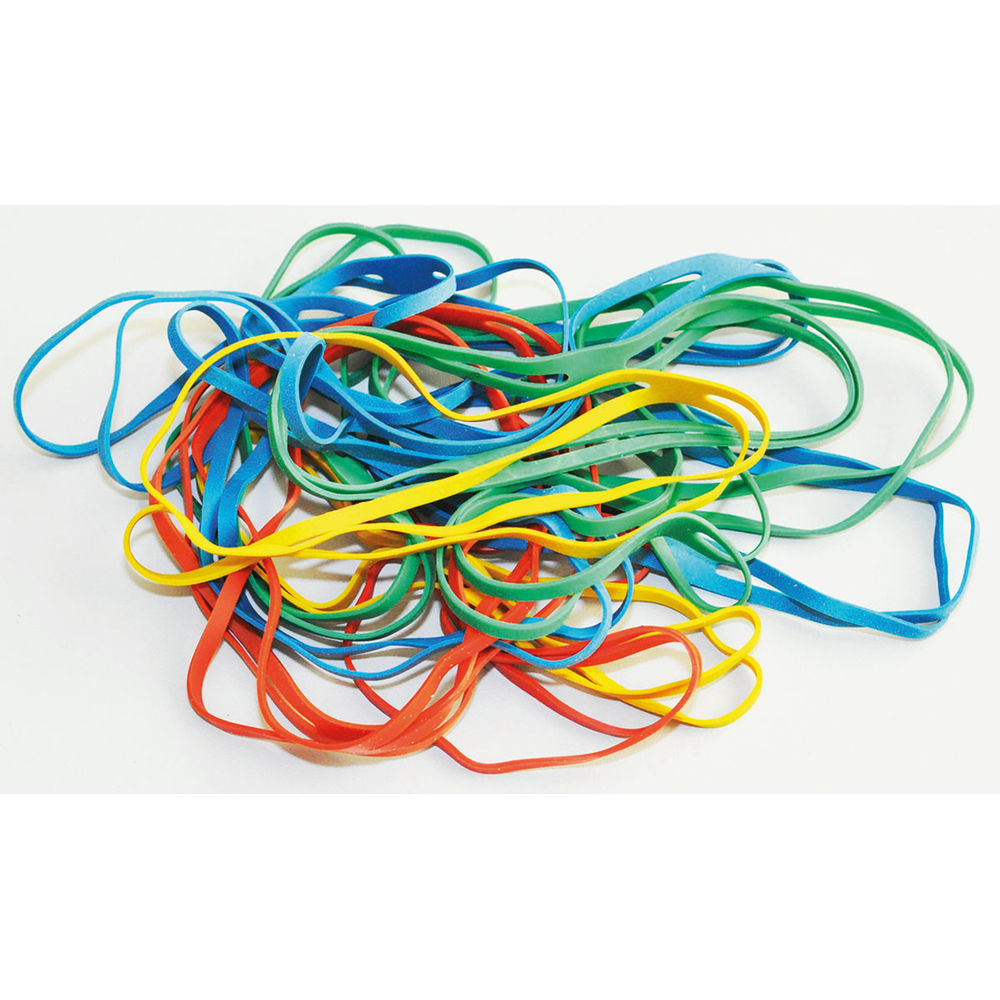 Q-Connect X-Band 100g Assorted Rubber Bands