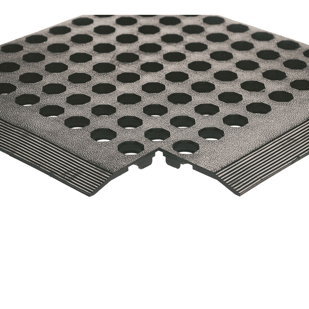 Black Rubber Worksafe Mat (900 x 1500mm, 16mm Thickness) 312475