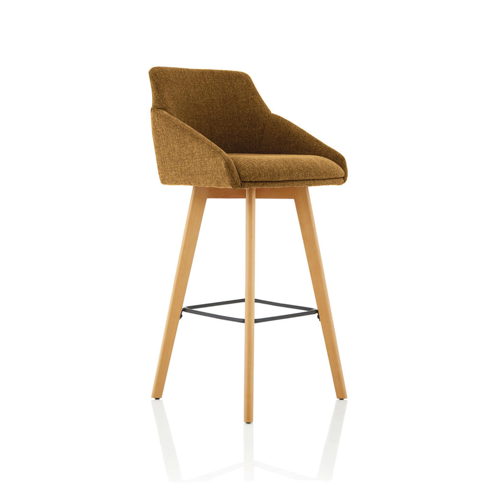 Carmen High Stool Wooden Leg Copper Fabric KCUP1948