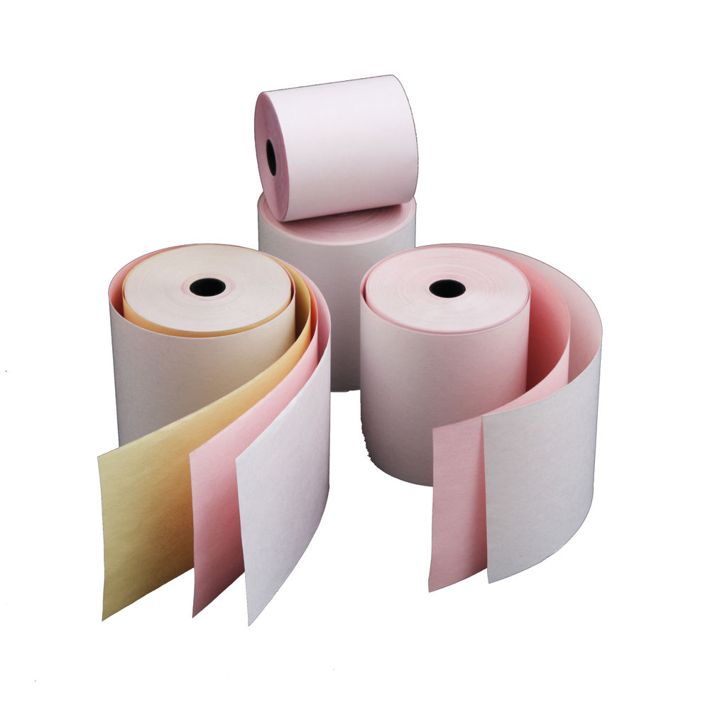 3-Ply Paper Till Roll 76x76mm White Pink Yellow (Pack of 20) AD3767612