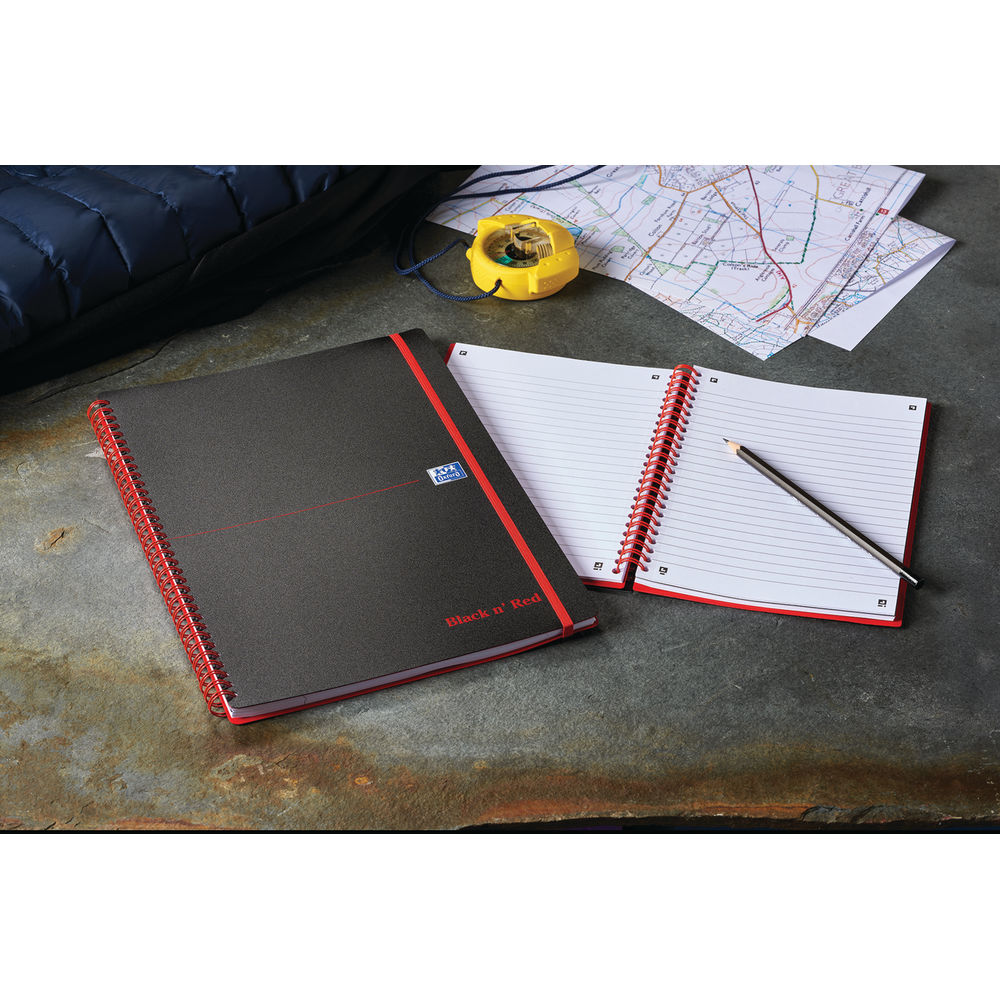 Black n' Red A5 Ruled Polyp Wirebound Notebook (Pack of 5)