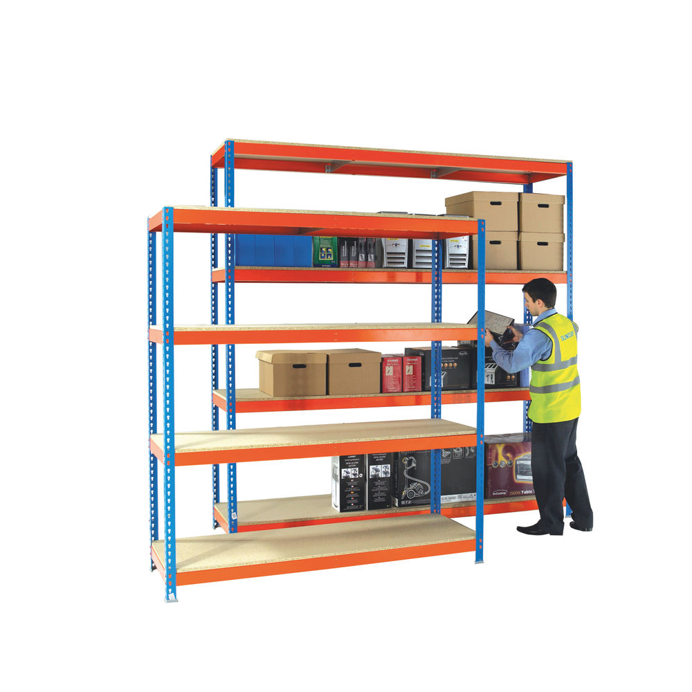 Heavy Duty Painted Additional Shelf 1500x450mm Orange/Zinc 378850