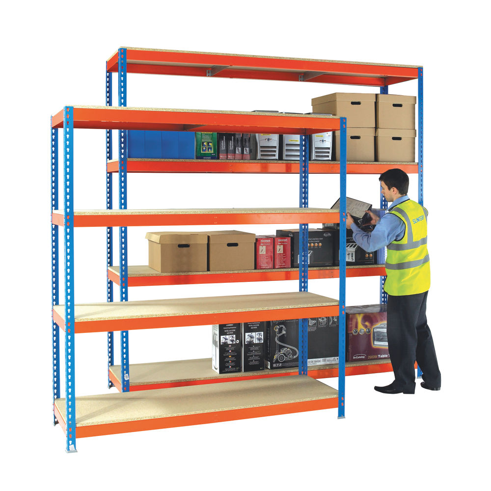 Heavy Duty Painted Additional Shelf 1500x600mm Orange/Zinc 378853