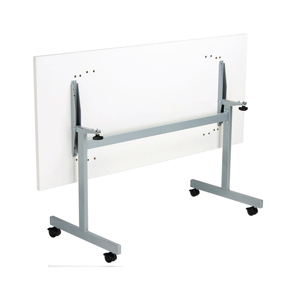 Jemini Rectangular Tilting Table 1600x800x730mm White/Silver