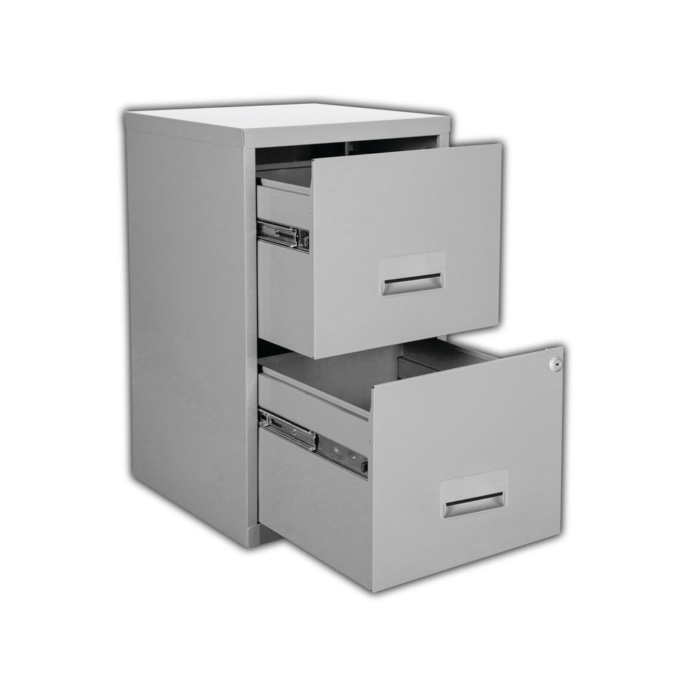 Pierre Henry Grey H660mm A4 2 Drawer Maxi Filing Cabinet