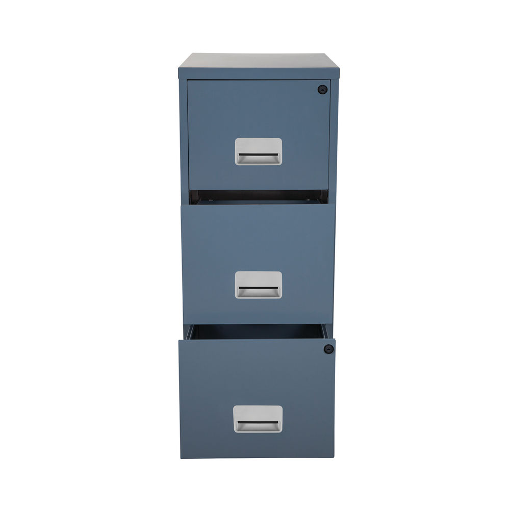 Pierre Henry 3 Drawer Maxi Filing Cabinet A4 930 x 400 x 400mm Dark Grey