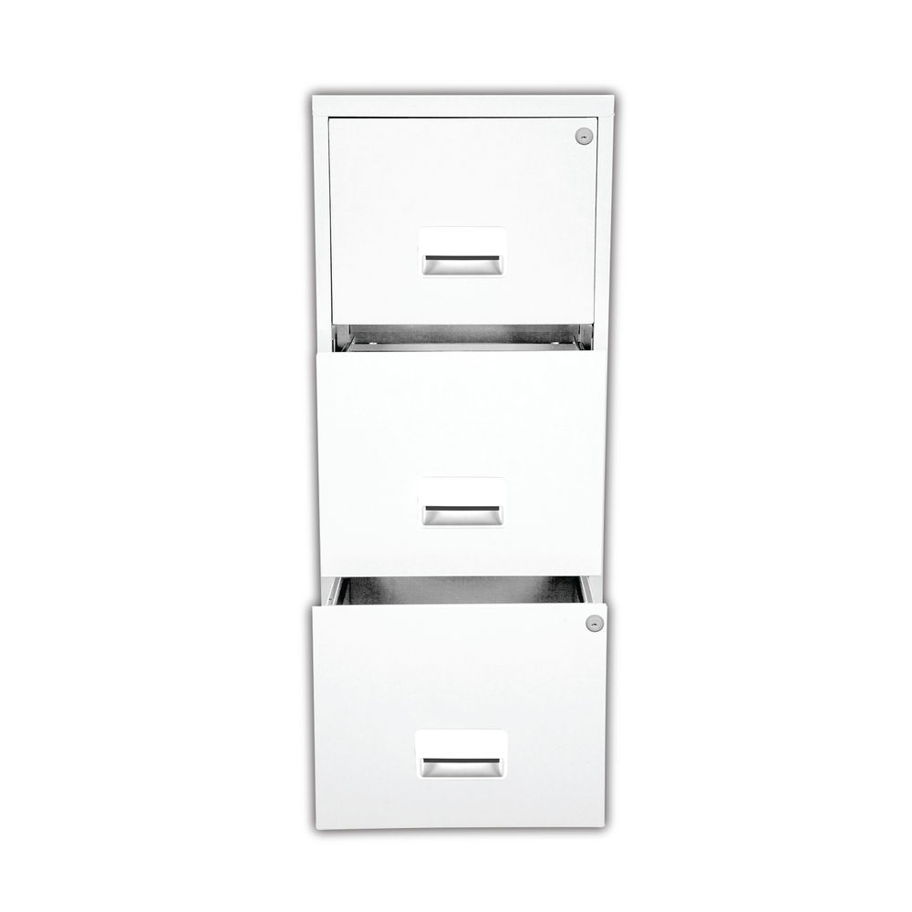 Pierre Henry 3 Drawer Maxi Filing Cabinet A4 930 x 400 x 400mm White