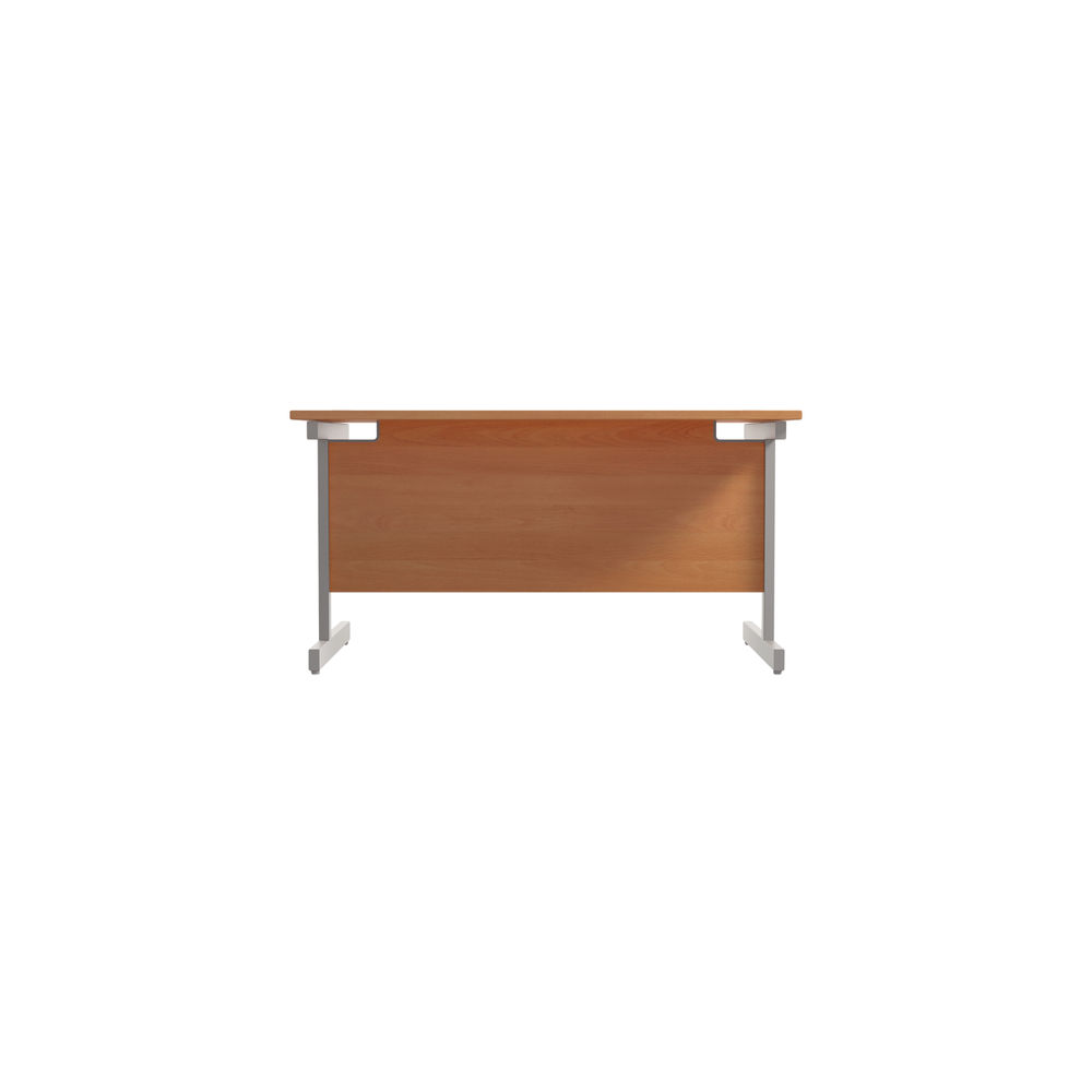 Jemini 1200x800mm Beech/Silver Single Rectangular Desk