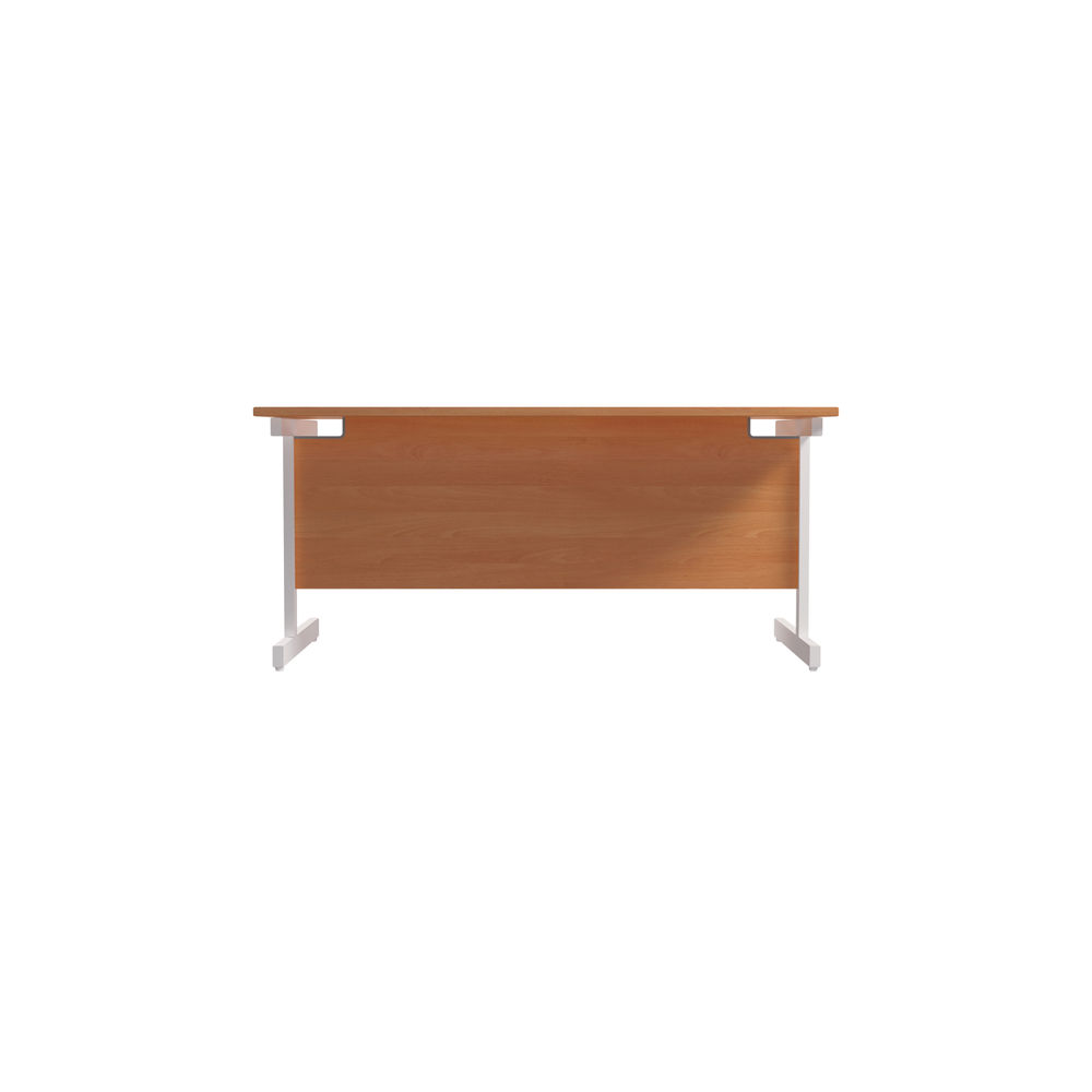 Jemini 1600x800mm Beech/White Single Rectangular Desk