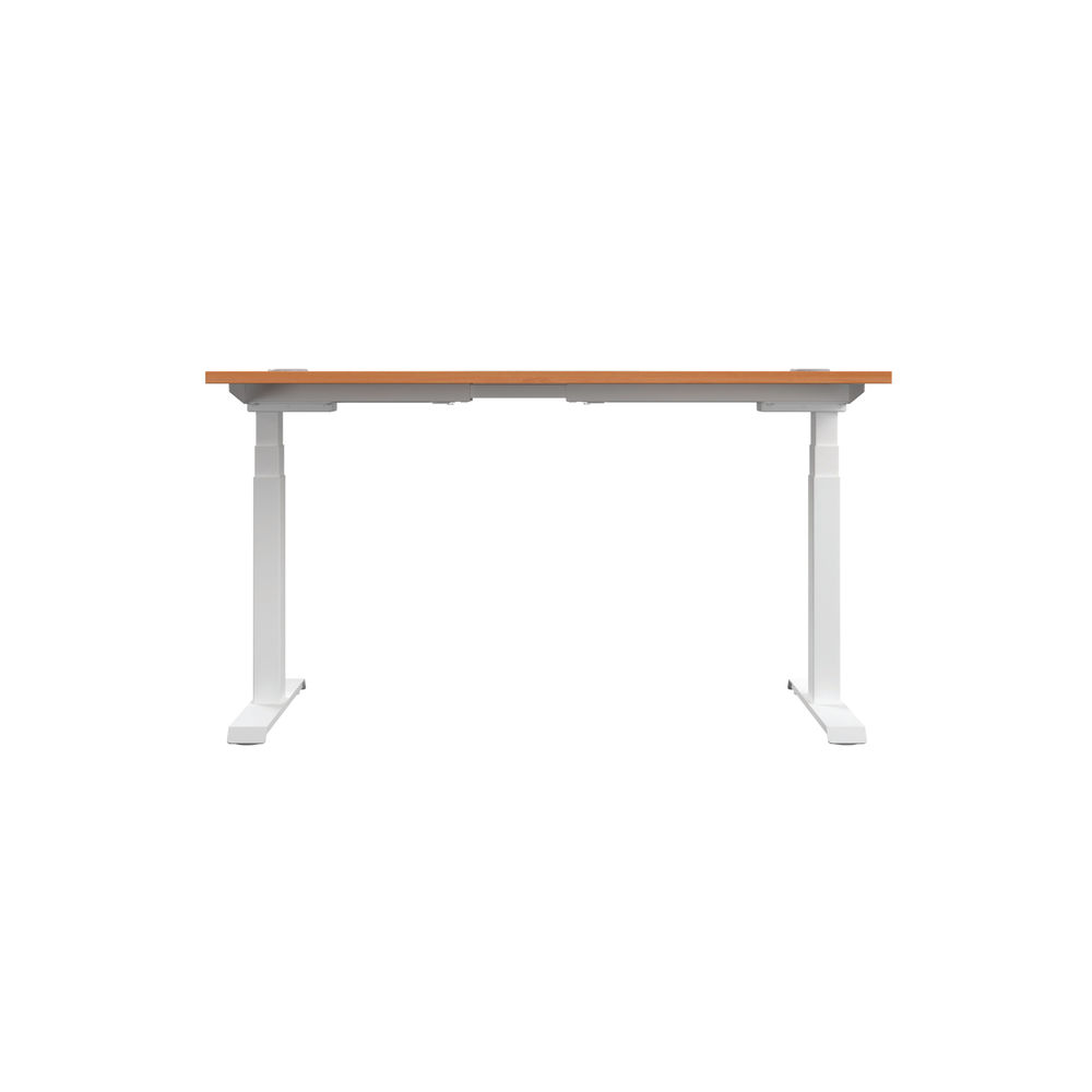 Jemini 1200x800mm Beech/White Sit Stand Desk