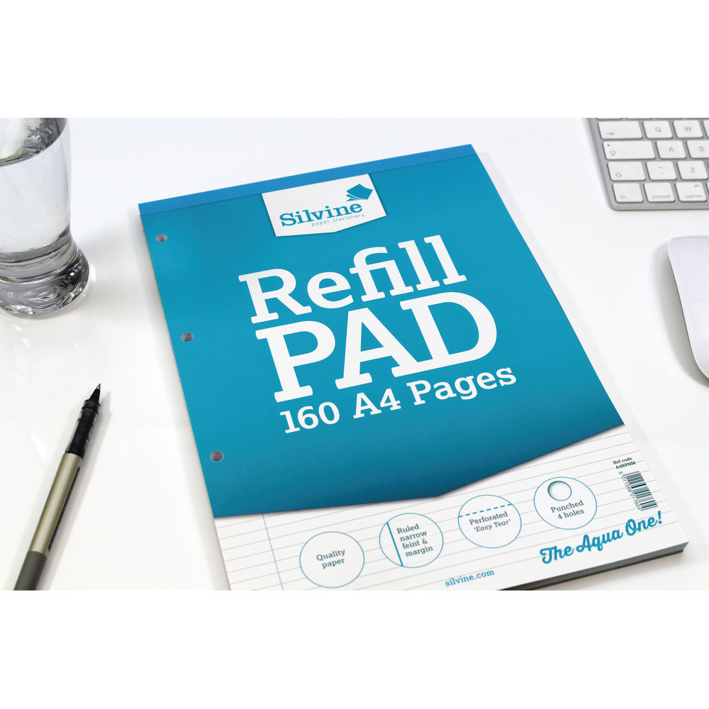 Silvine A4 Narrow Ruled Refill Pad (Pack of 6)