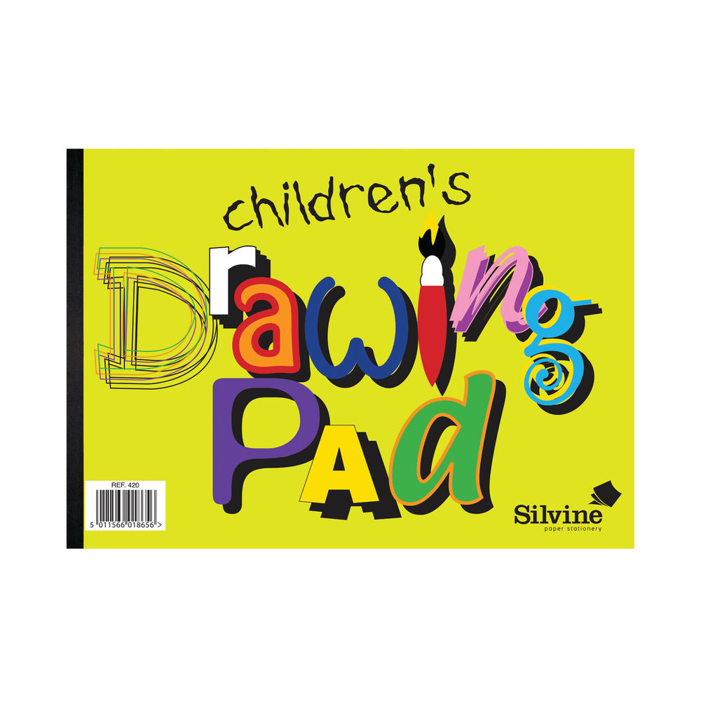 Silvine A4 Children's Drawing Pads, 12 Pack