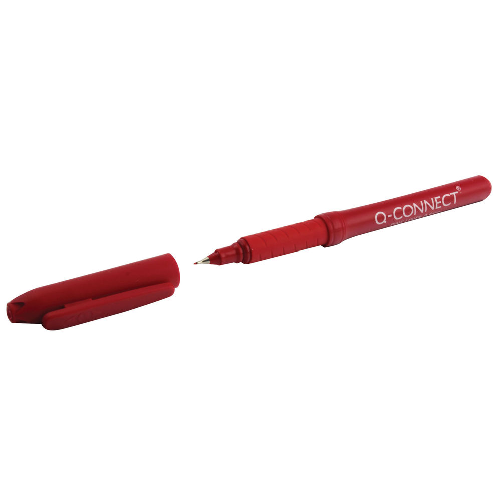 Q-Connect Fineliner Pen 0.4mm Red (Pack of 10) KF25009