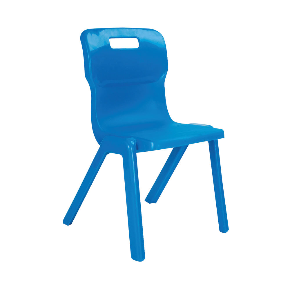 Titan One Piece Classroom Chair 360x320x513mm Blue (Pack of 30) KF78595