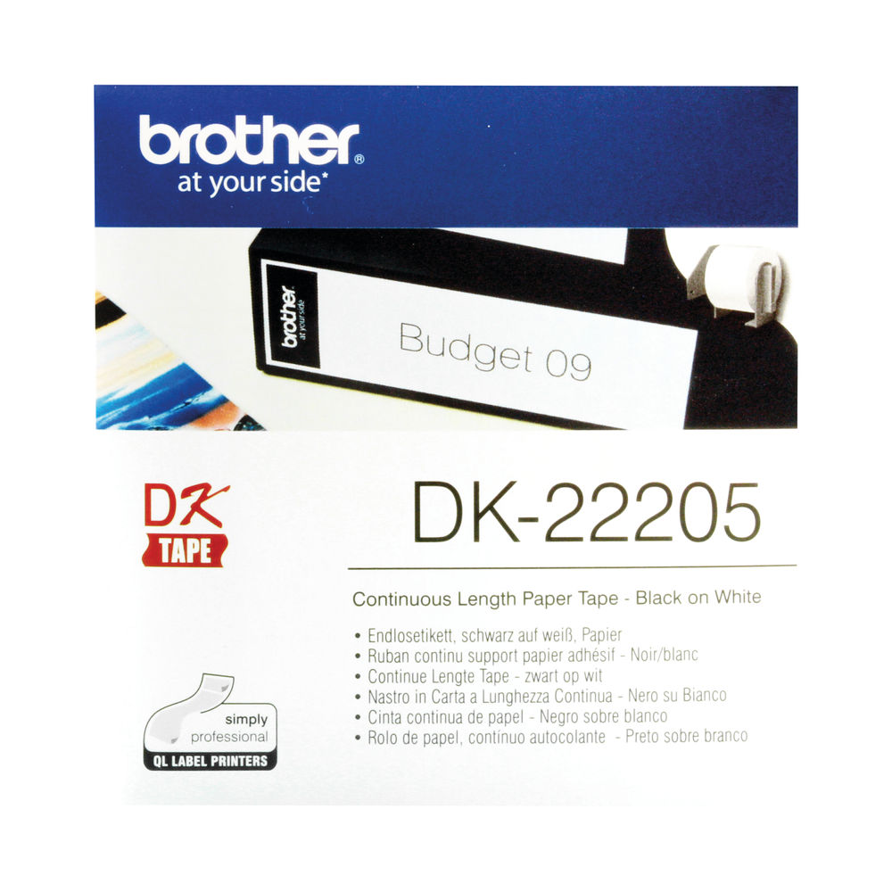 Brother Large White Paper Tape - DK-22205