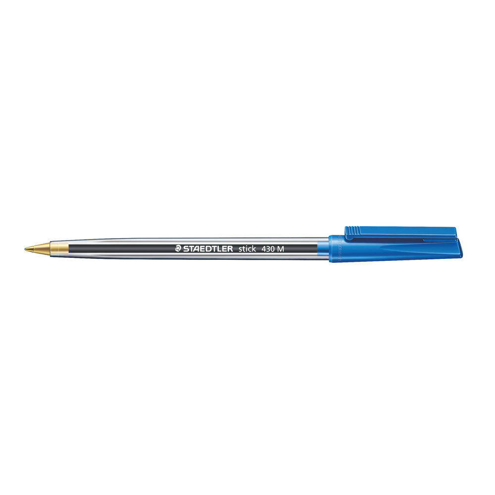 Staedtler Stick 430 Medium Blue Ballpoint Pen (Pack of 50)