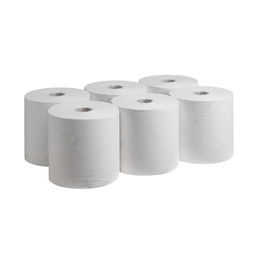 Scott Control Hand Towel Roll White (Pack of 6)