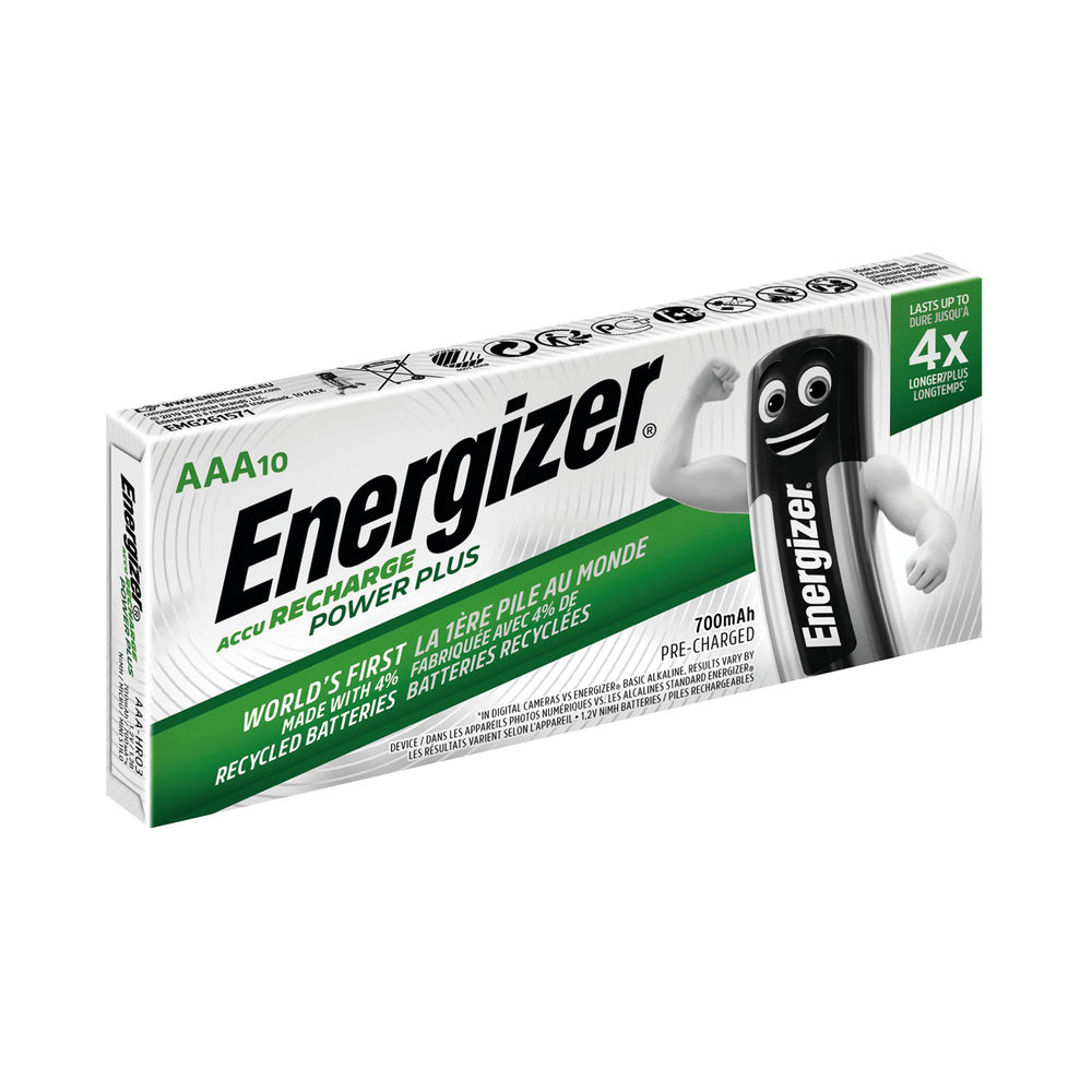 Energizer Rechargeable Batteries AAA 700Mah (Pack of 10) E300626400