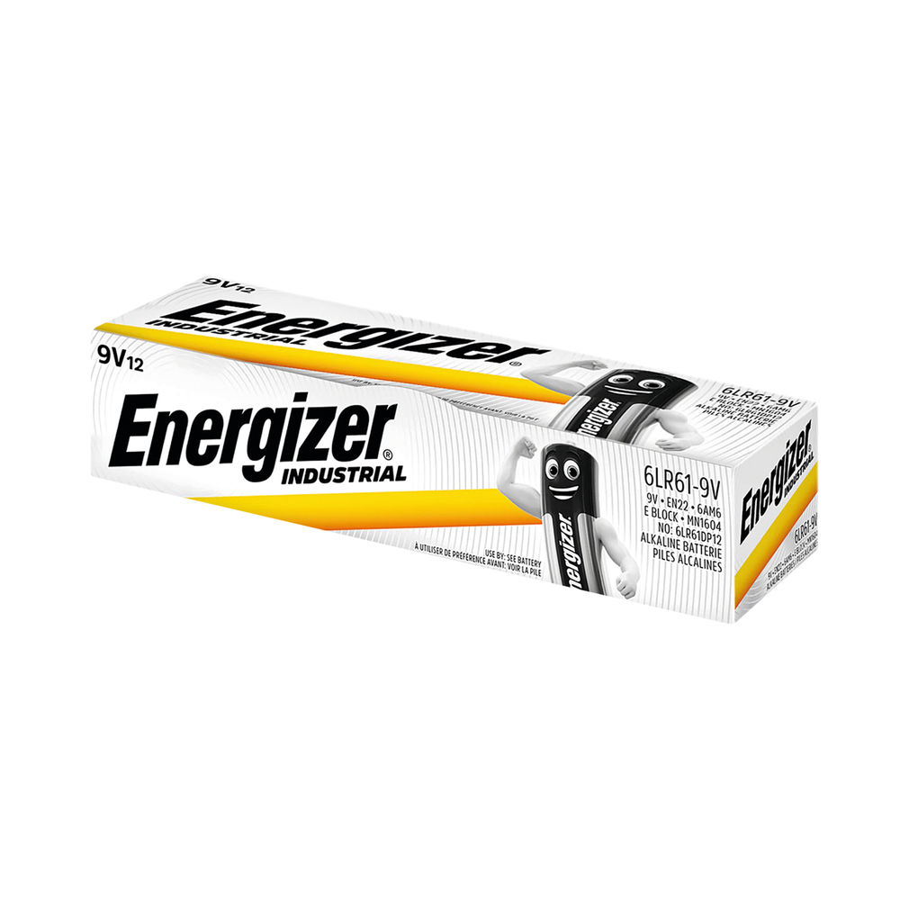 Energizer 9V Industrial Batteries (Pack of 12) – 636109