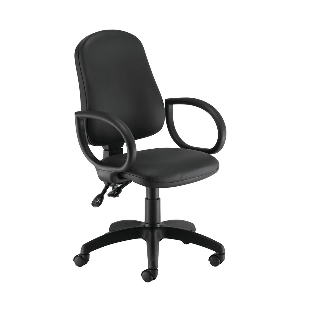 First Calypso Operator Chair with Fixed Arms Polyurethane 640x640x985-1175mm KF822905