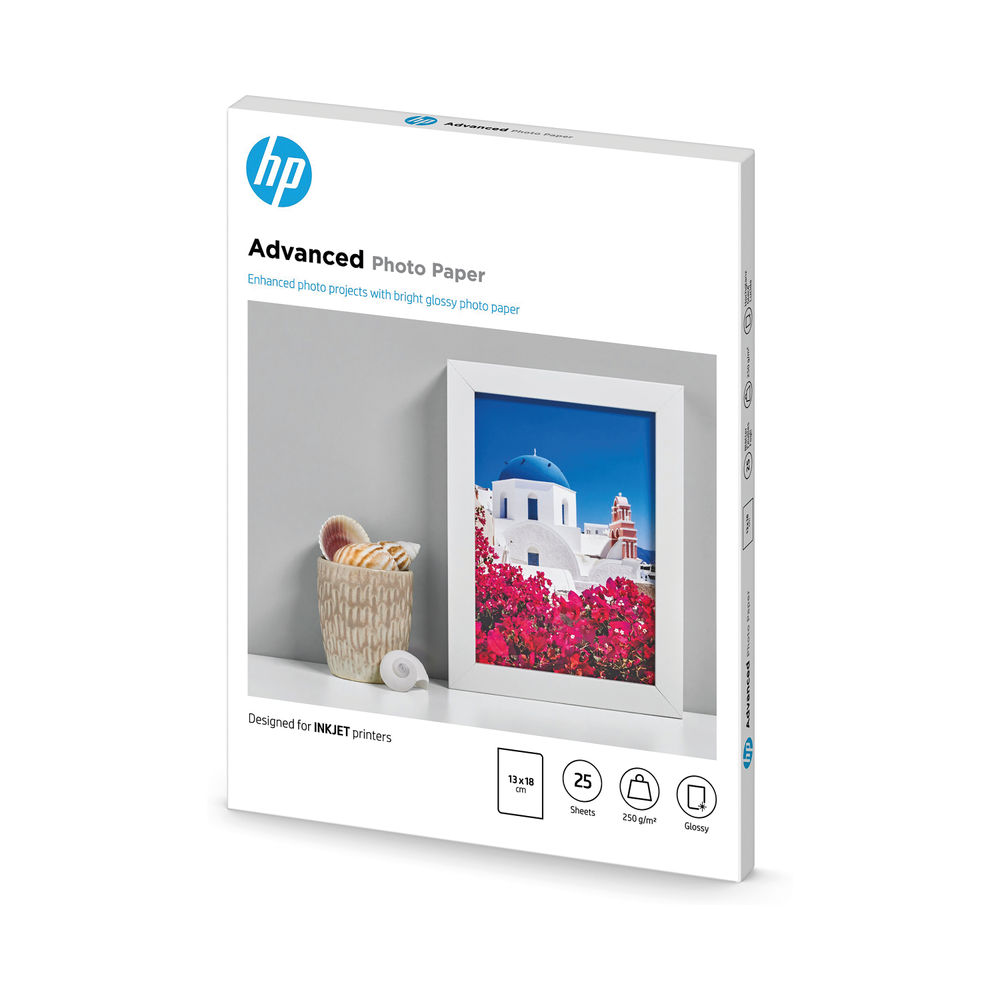 HP Advanced 13 x 18cm Glossy Photo Paper 250gsm (Pack of 25)