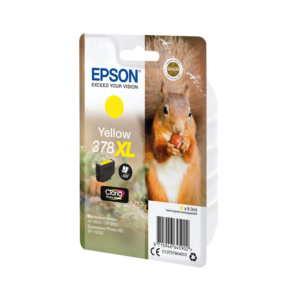 Epson 378XL High Capacity Yellow Ink Cartridge - C13T37944010