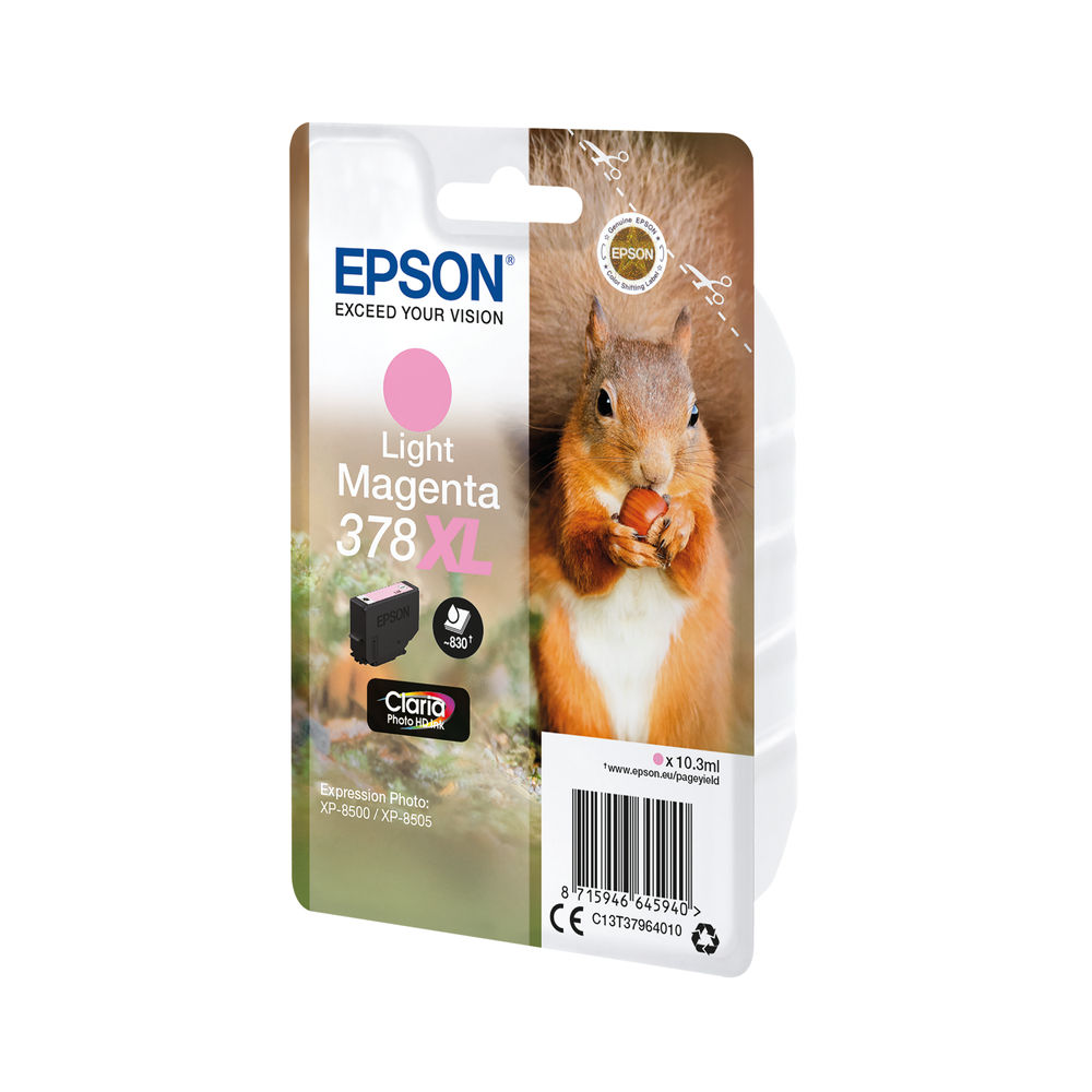 Epson 378XL High Capacity Light Magenta Ink Cartridge - C13T37964010