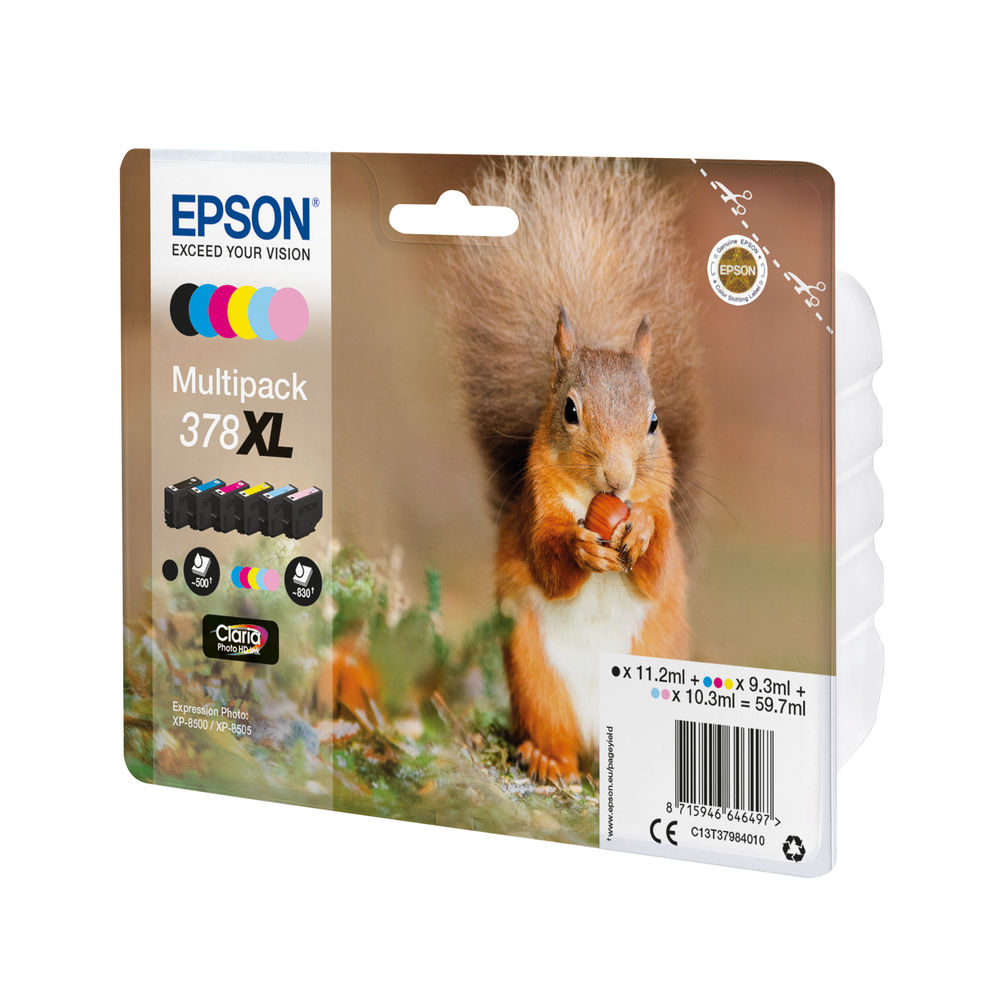 Epson 378XL High Capacity Ink Cartridge Multipack - C13T37984010