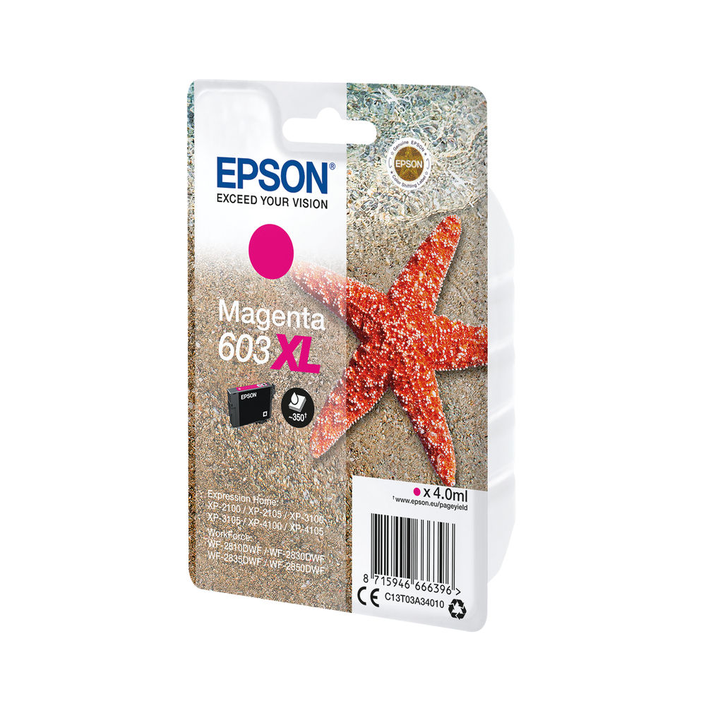 Epson Starfish 603XL Magenta Ink Cartridge C13T03A34010