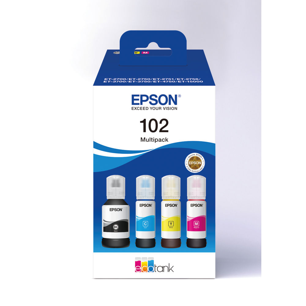 Epson 102 Ecotank CMYK Multipack - C13T03R640