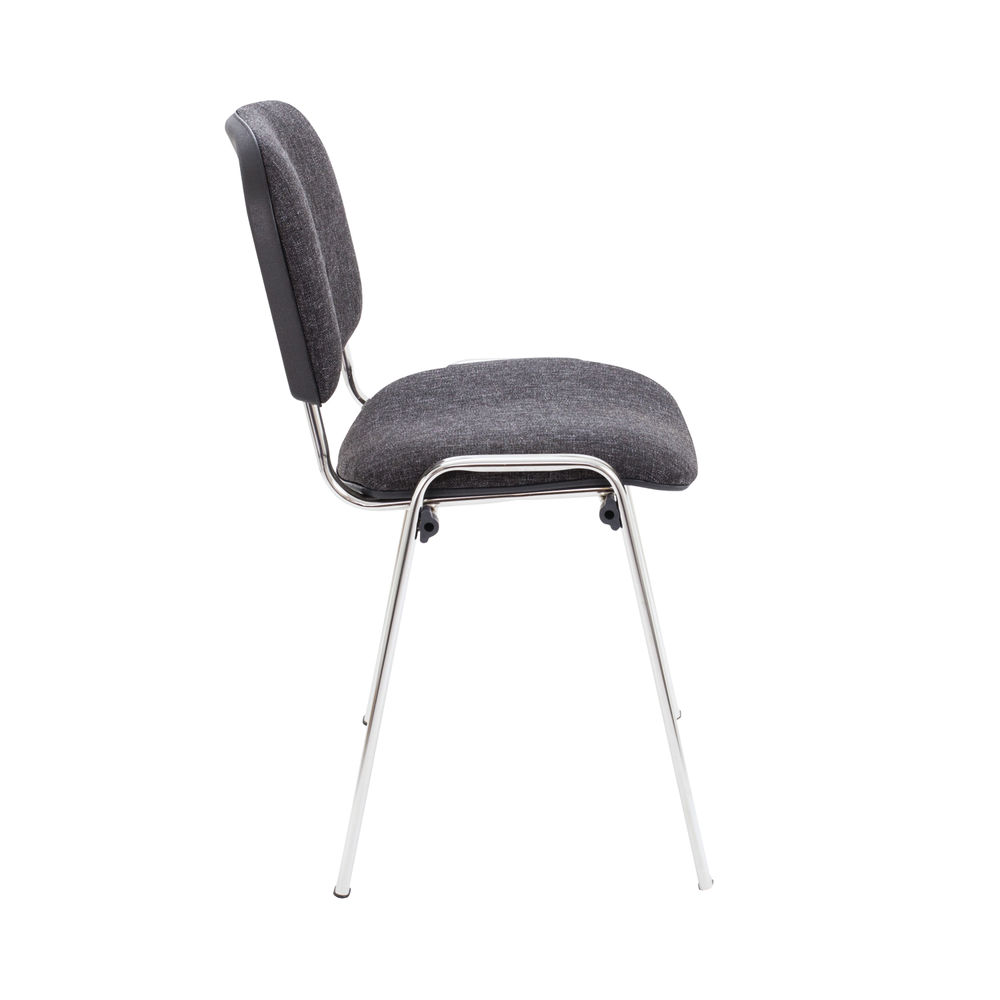 First Ultra Charcoal/Chrome Multipurpose Stacker Chair