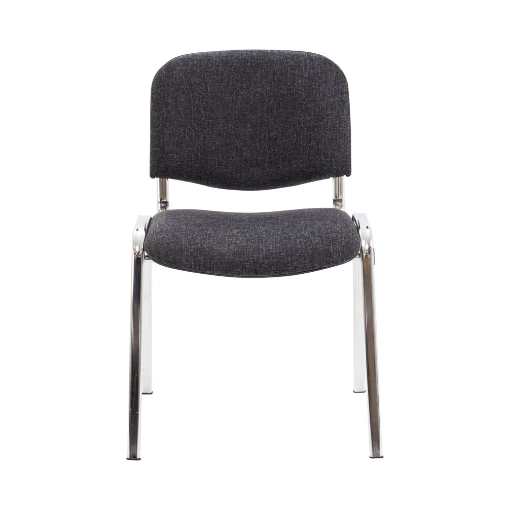 First Ultra Charcoal/Chrome Multipurpose Stacker Chair