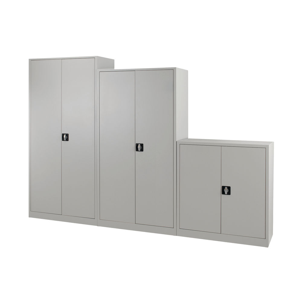 Talos 1000mm Grey Double Door Stationery Cupboard