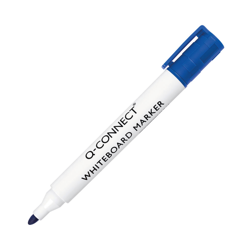 Q-Connect Drywipe Marker Pen Blue (10 Pack) KF26036