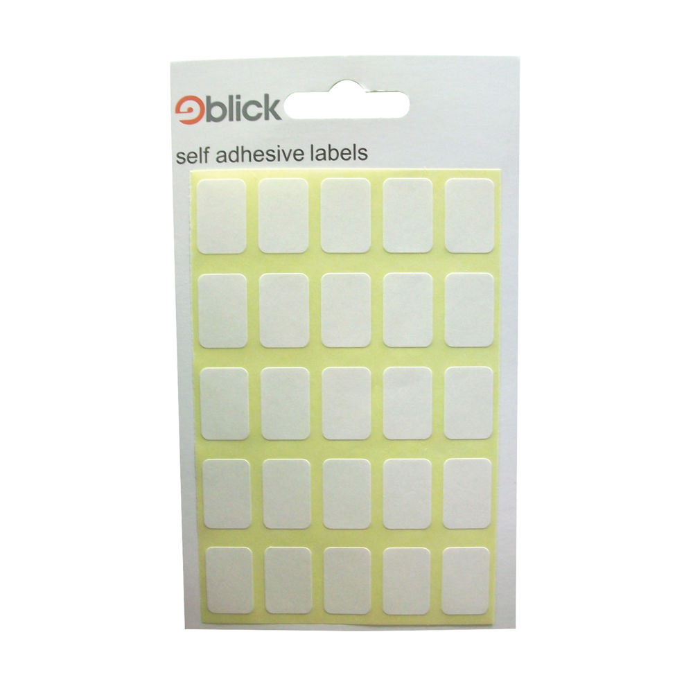 Blick 12 x 18mm, White Self Adhesive Labels (Pack of 3500) - RS002758