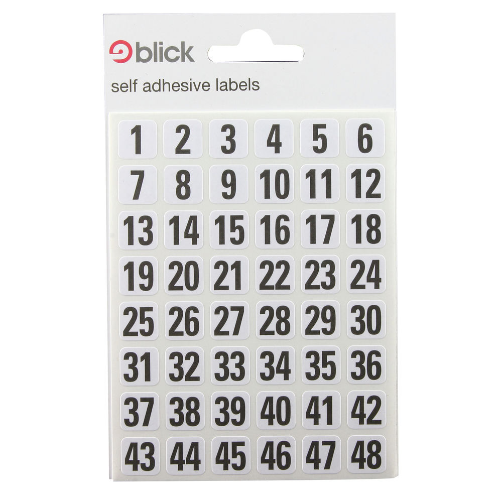 Blick 00-99, Black on White Numbered Labels, Pack of 2880 - RS016250