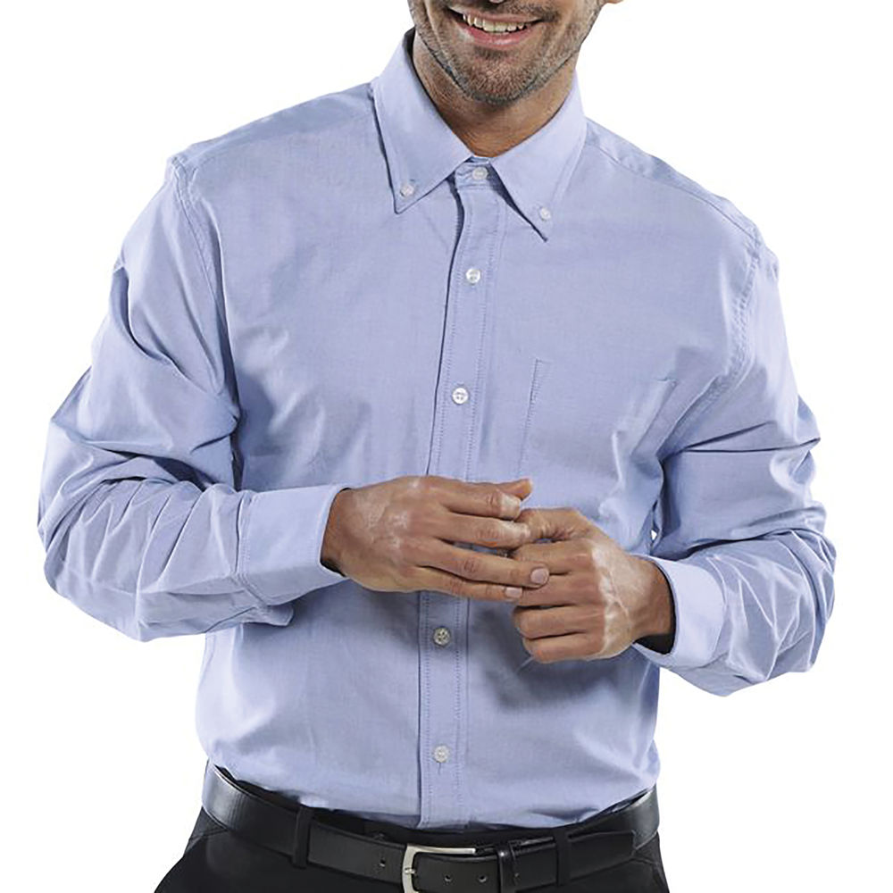 Beeswift Oxford Long Sleeve Shirt Blue 14.5 OXSLSB14.5