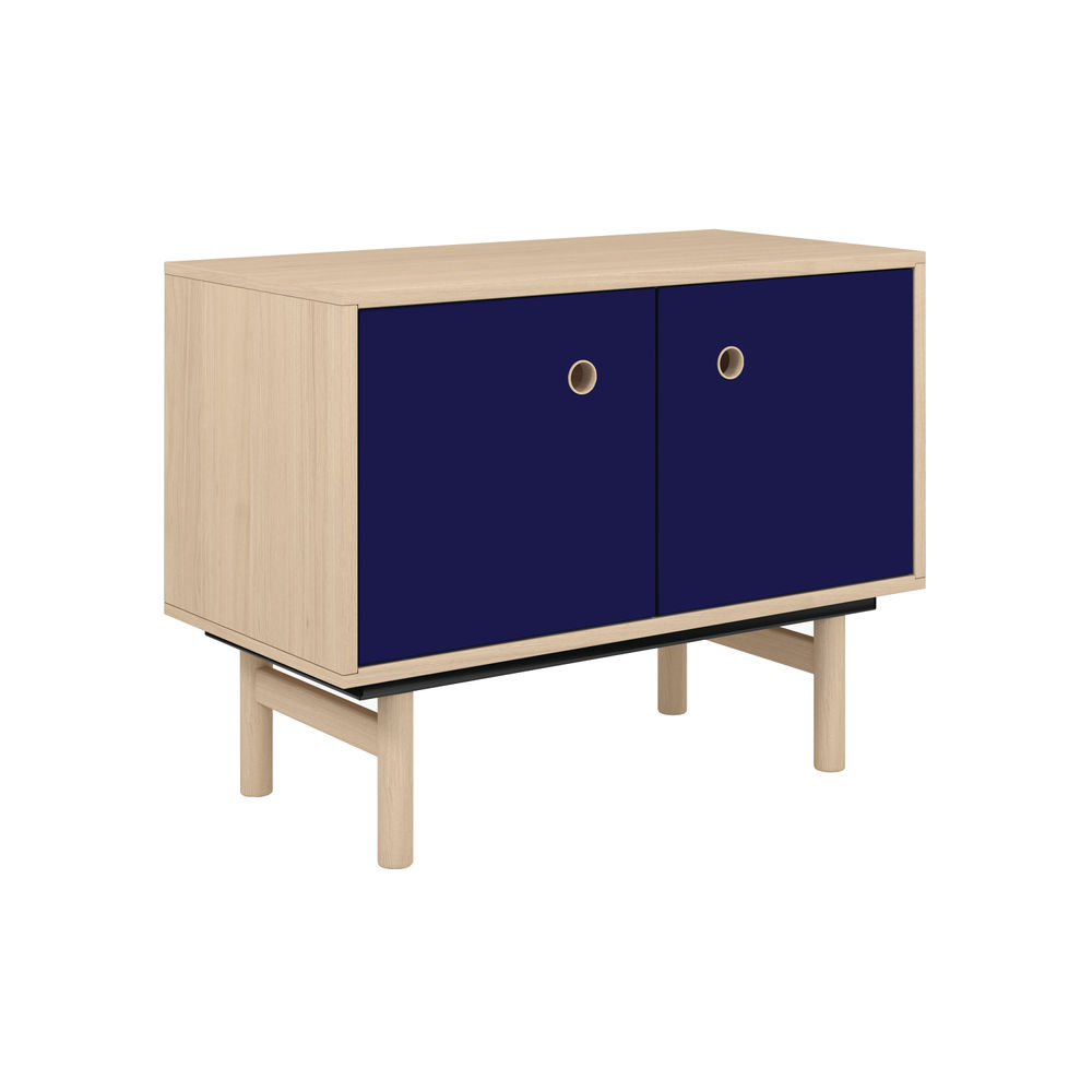 Bisley Bridge 2 Door Sideboard Oak Laminate Blue