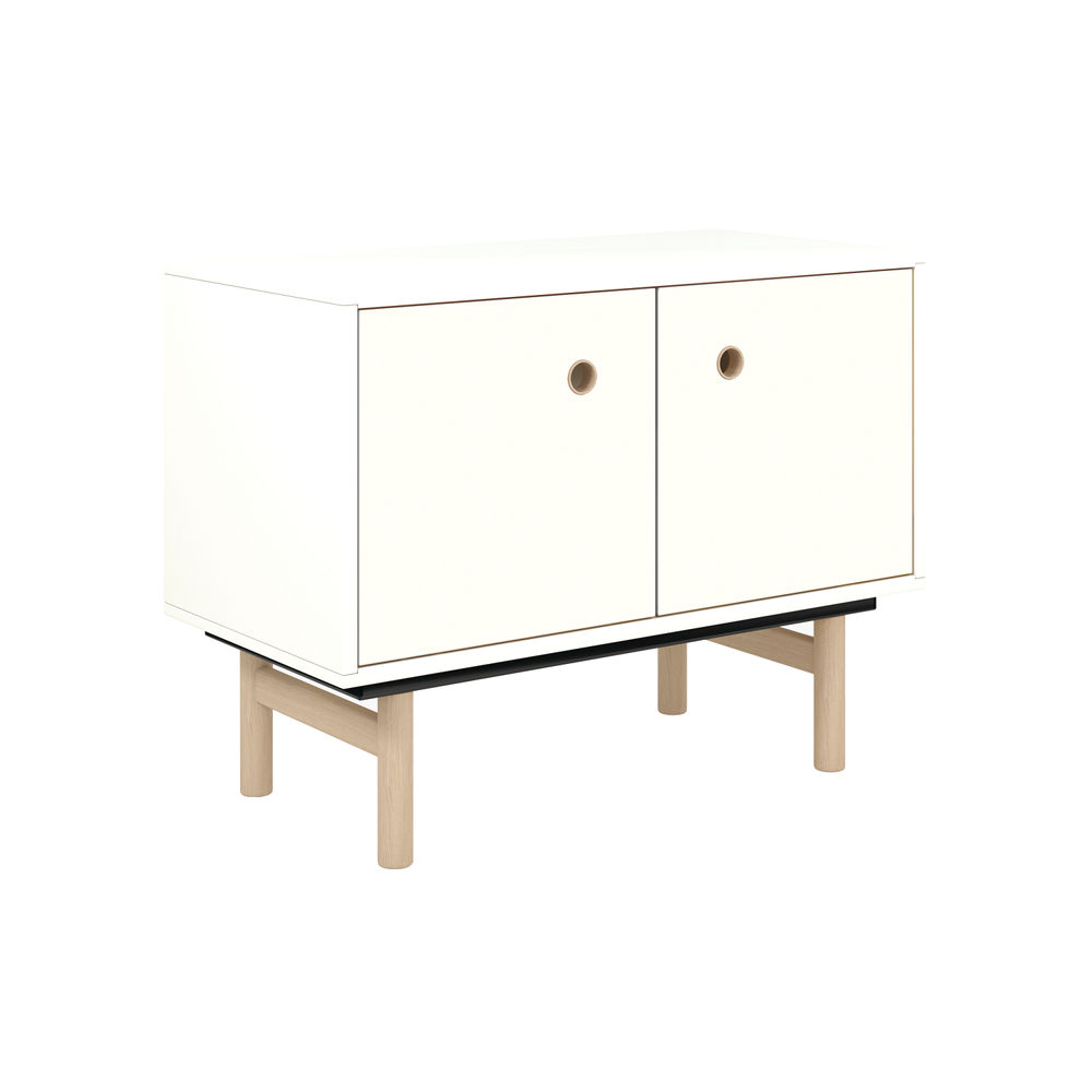 Bisley Bridge 2 Door Sideboard White Laminate Chalk White