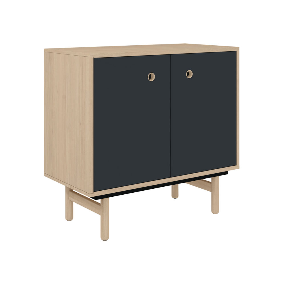 Bisley H783mm Bridge 2 Door Sideboard Oak Laminate Grey