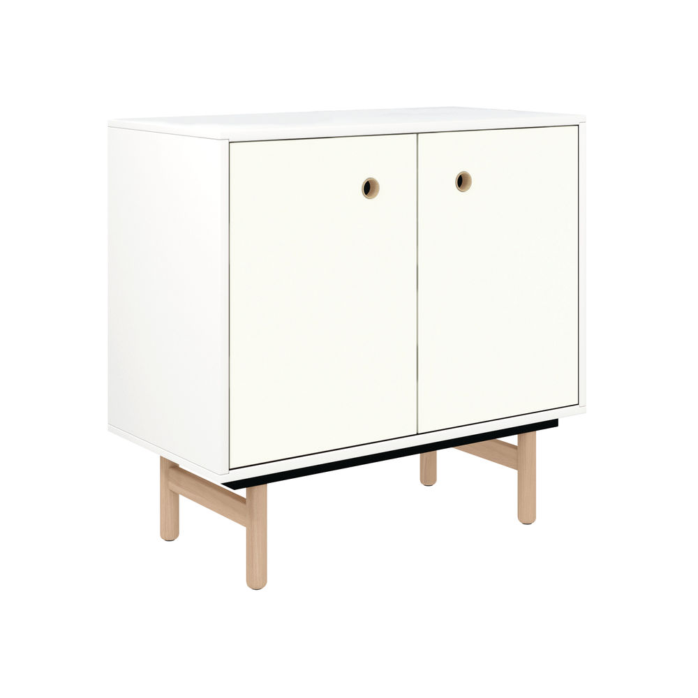 Bisley H783mm Bridge 2 Door Sideboard White Laminate Chalk White