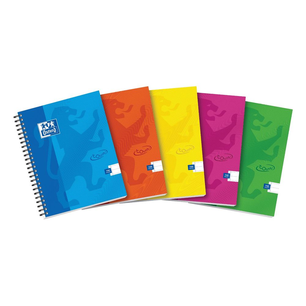 Oxford Touch A5 Assorted Hardback Notebook (Pk 5) 400110083