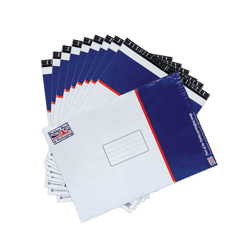 Pukka Poly Mailer Size 7 510x680mm White (Pack of 10)