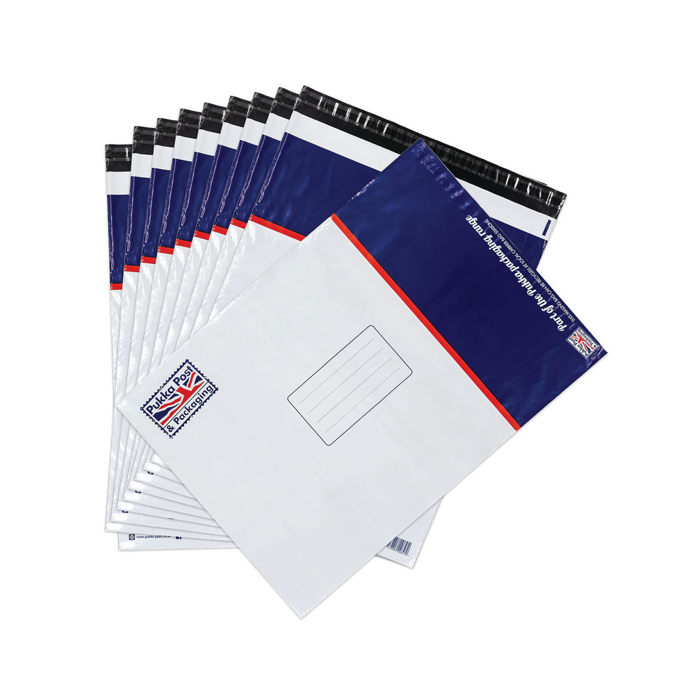 Pukka Poly Mailer Size 6 440x580mm White (Pack of 10)