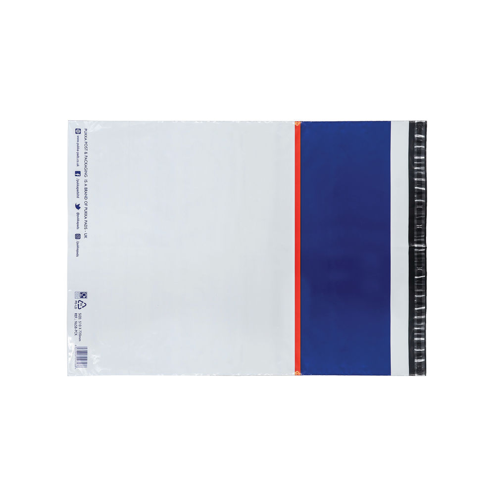 Pukka Poly Mailer Size 7 510x680mm White (Pack of 10)