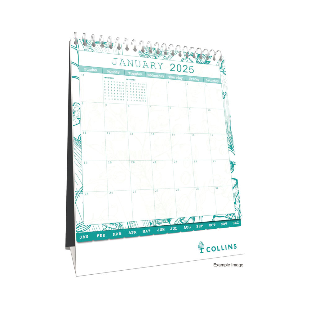 Collins Tara Desk Calendar Month To View 2025 TADC.25