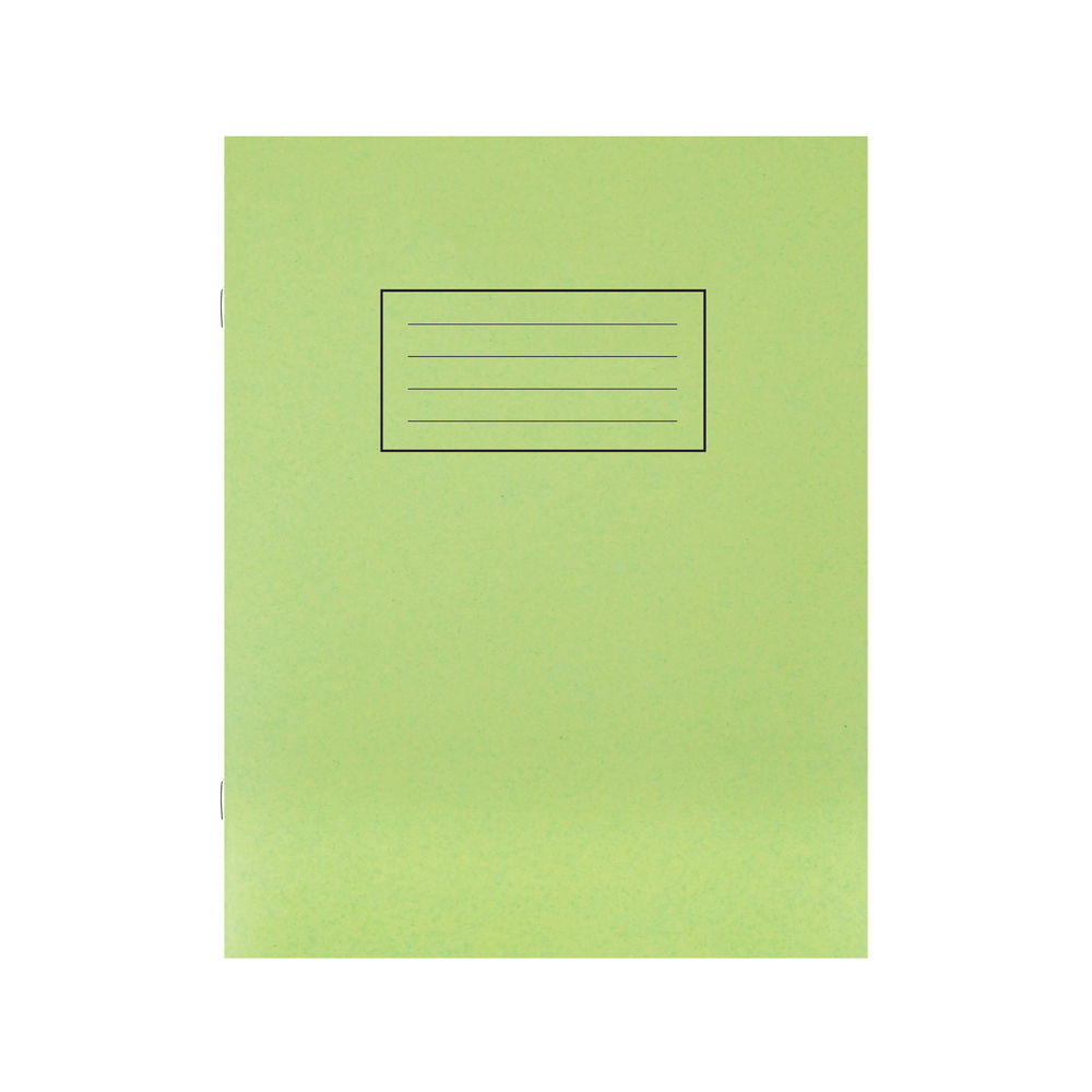 Silvine Green 229x178mm Ruled Exercise Book (Pack of 10)