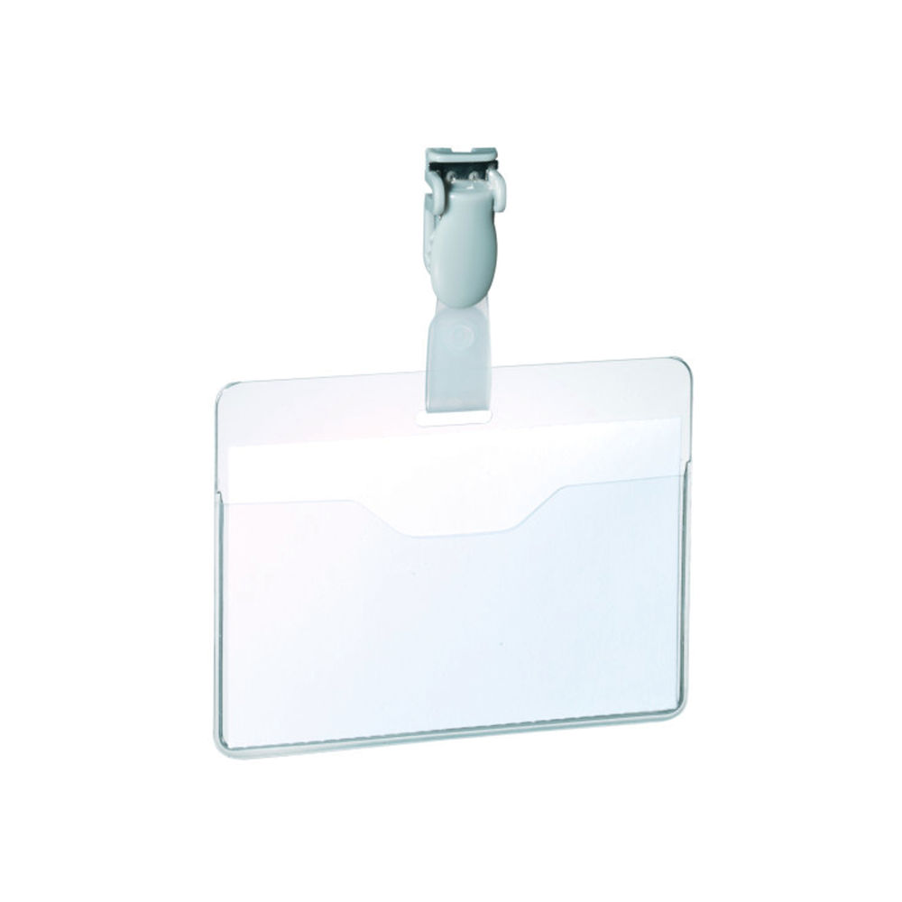 Durable Clear Visitor Badge Holders (Pack of 25)