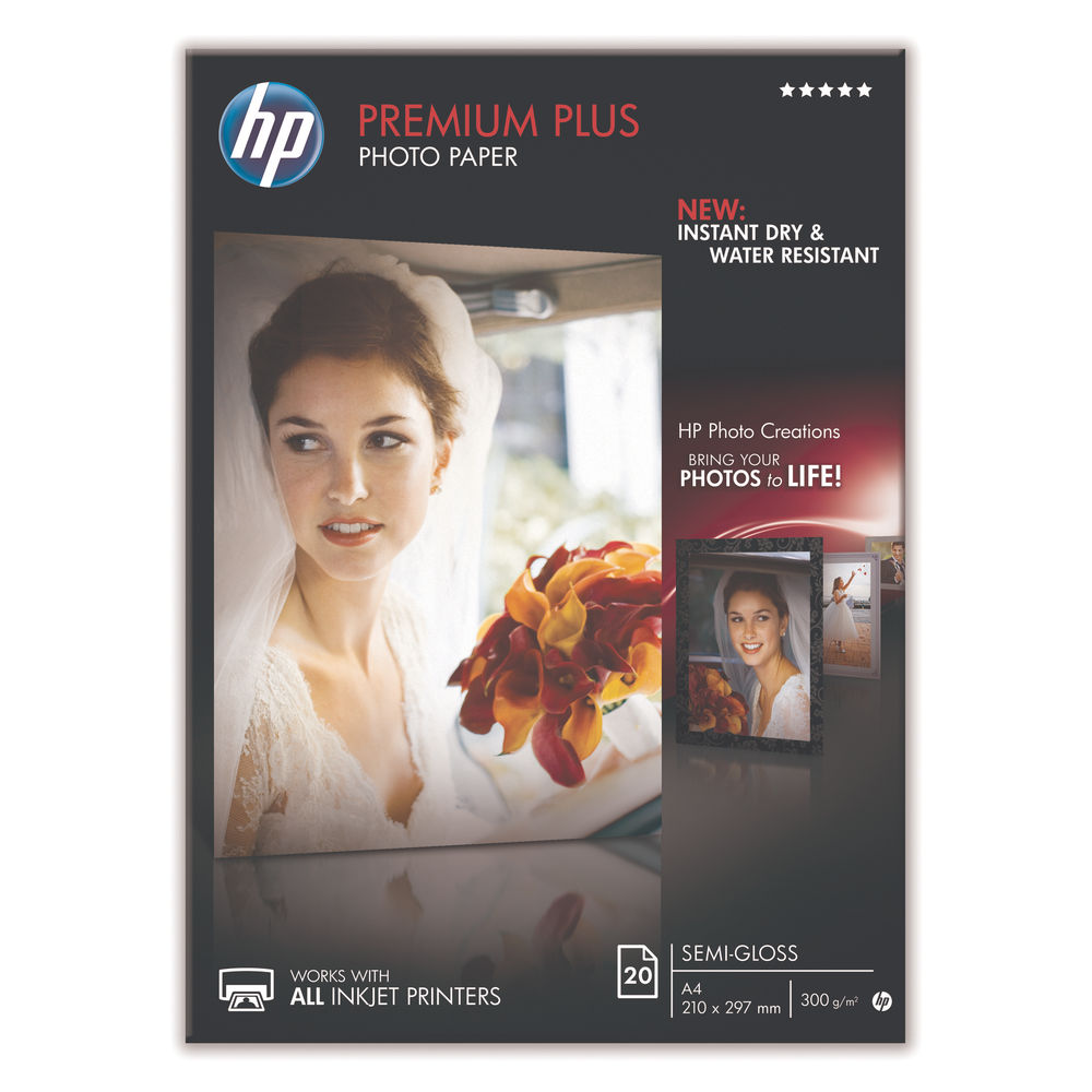 Hp Premium Plus Photo Paper 300gsm A4 Semi Gloss Cr673a