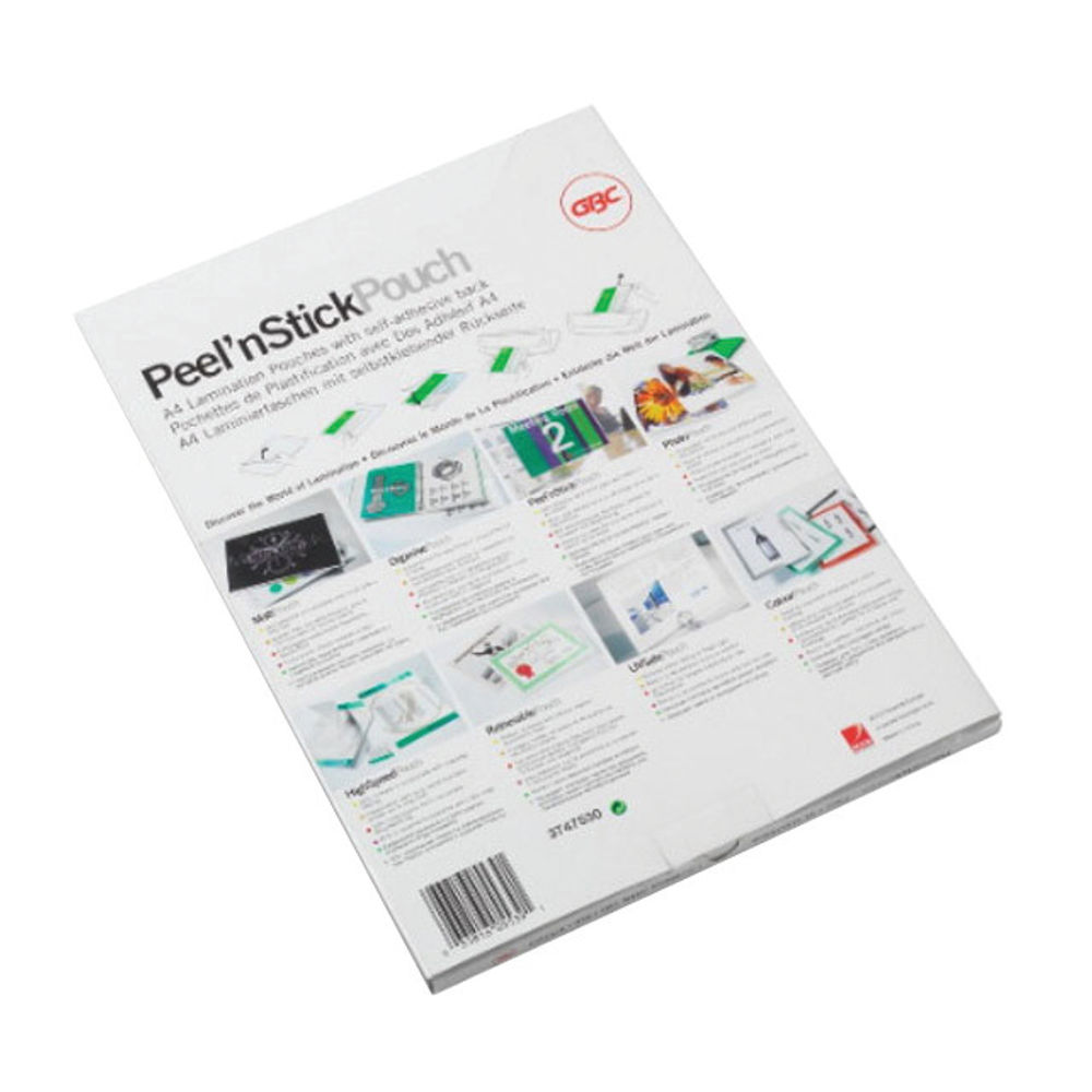GBC A4 Self Adhesive Laminating Pouch 250 Micron (100 Pack) 3747243